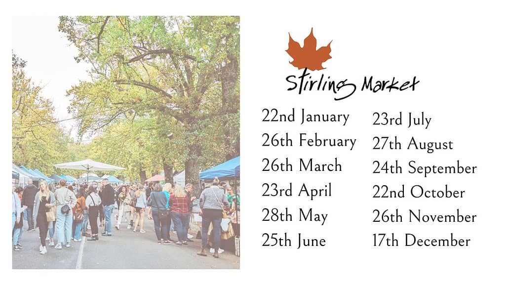 Stirling Market dates